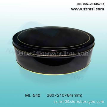 Oval biscuit  tin box